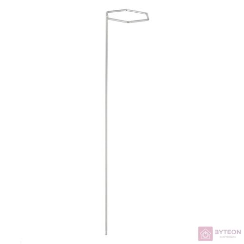 Fémből készült orchidea és virágtámasz, ezüst színben, 4 db