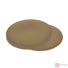   Bioplasztik 4 db-os lapos tányér szett, világosbarna 25,5 cm