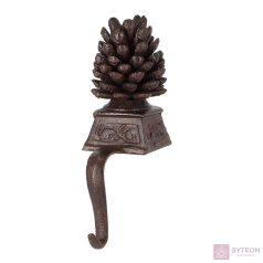   Öntöttvas karácsonyi zoknitartó, fenyőtoboz alakú, 20 cm