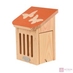   Pillangó ház narancssárga színű tetővel, pillangó mintával, 15 x 20 cm