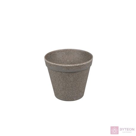 Környezetbarát virágcserép, szürkés barna, 11 cm