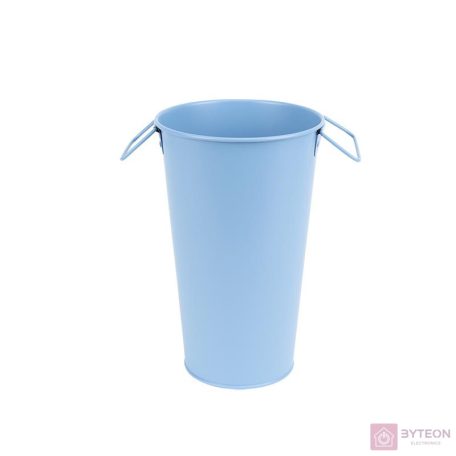 Fém váza, 1,2 literes, középkék, 18 cm