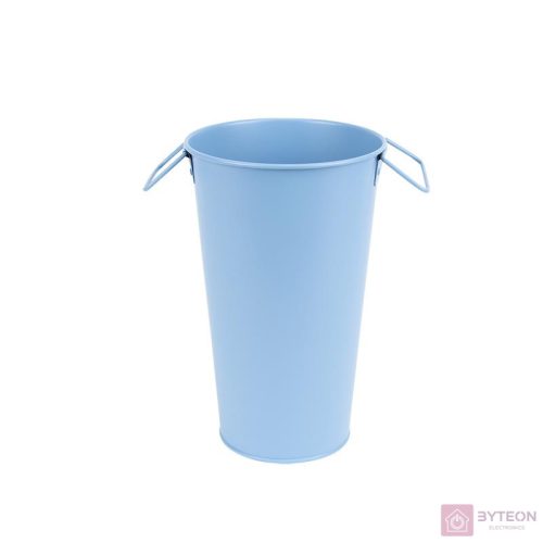 Fém váza, 1,2 literes, középkék, 18 cm