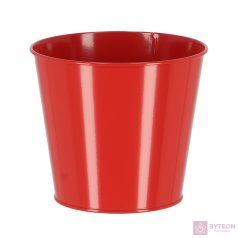Cink virágcserép, 16 cm átmérőjű, piros Cink virágcserép, 16 cm átmérőjű, piros