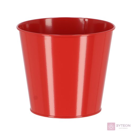 Cink virágcserép, 16 cm átmérőjű, piros