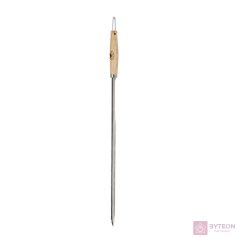 Rozsdamentes acél BBQ nyárs, fa nyéllel, 55 cm