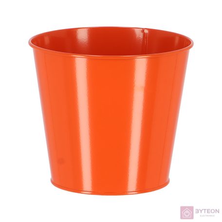 Cink virágcserép, 16 cm átmérőjű, narancssárga