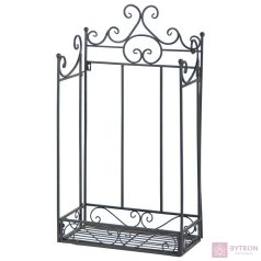   Összecsukható fali kovácsoltvas virágtartó, 1 polcos, 44 x 78,5 cm