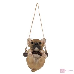   Hintázó kutya polyresin szobor, D típus, kültéri és beltéri dekorációs kiegészítő