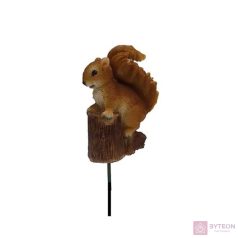   Leszúrható mókus polyresin szobor, kültéri és beltéri dekorációs kiegészítő