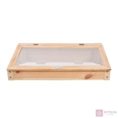   Fából készült magaságyásra helyezhető védő tető, natúr, 78 cm