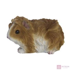   Tengerimalac polyresin szobor, barna és fehér csíkos, kültéri és beltéri dekorációs kiegészítő