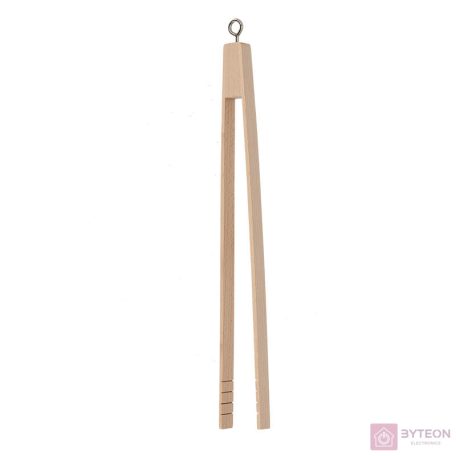 Fából készült BBQ húsfogó csipesz, 37 cm