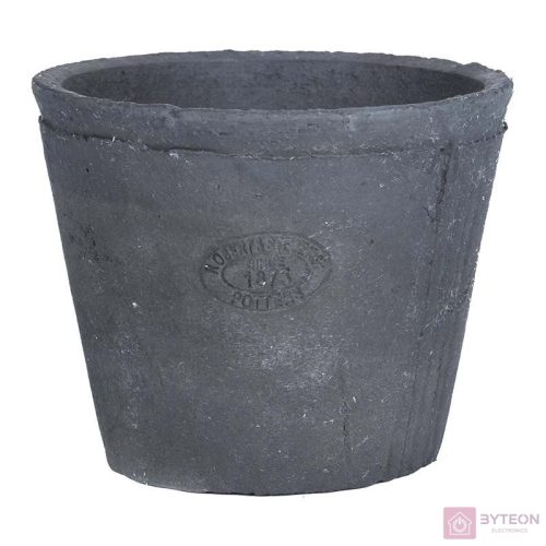 Terrakotta virágcserép, szürke, 16 cm átmérőjű