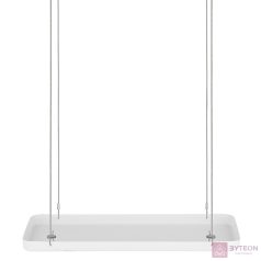 Függő dekoratív fém tálca, fehér, 38 x 15 cm