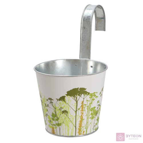 Mezei virág mintás felakasztható cink virágcserép, 26 cm