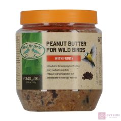   Gyümölcsös mogyoróvaj madáreleség újrahasznosított üvegben, 340 g