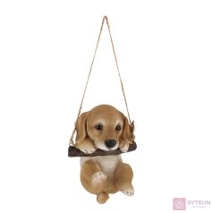   Hintázó kutya polyresin szobor, A típus, kültéri és beltéri dekorációs kiegészítő