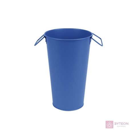 Fém váza, 1,2 literes, sötétkék, 18 cm