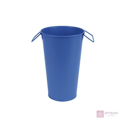 Fém váza, 1,2 literes, sötétkék, 18 cm
