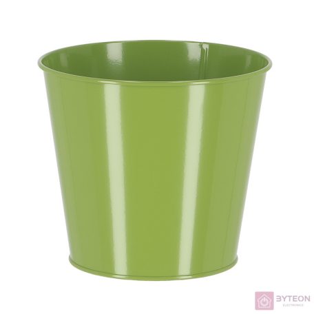 Cink virágcserép, 16 cm átmérőjű, zöld
