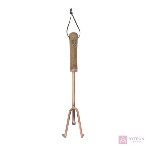 Rézzel bevont gereblye, kőrisfa nyéllel, 37 cm