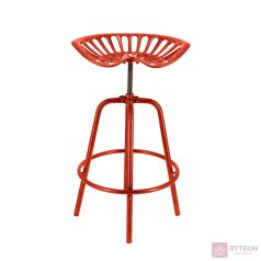   Állítható magasságú öntöttvas traktor szék, piros, 70 cm