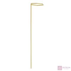   Fémből készült orchidea és virágtámasz, arany színben, 4 db