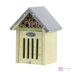 Rovarhotel tisztító kefével, cink tetővel, 18 x 23 cm