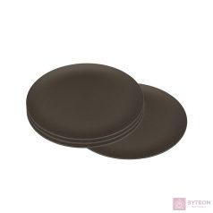 Bioplasztik 4 db-os kistányér szett, sötétbarna, 20 cm