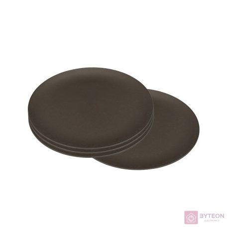 Bioplasztik 4 db-os kistányér szett, sötétbarna, 20 cm