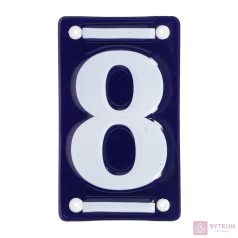 Tűzzománc házszám, 8