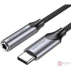 Adapter Vention BGMHF USB-C M do 3.5mm Jack 1M (szary)