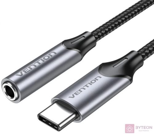 Adapter Vention BGMHF USB-C M do 3.5mm Jack 1M (szary)