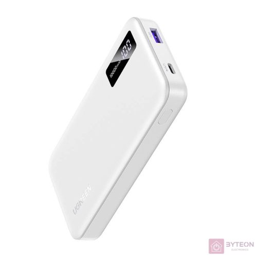 Powerbank 10000mAh Ugreen PB311, USB + USB-C, 20W PD (biały)