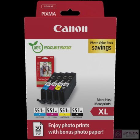 CANON CLI-551XL Ink Cartridge C/M/Y/BK