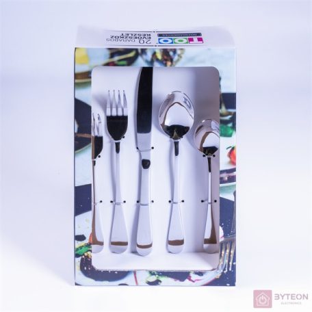 TOO KT-476 Sunday 20 db-os ezüst evőeszköz készlet