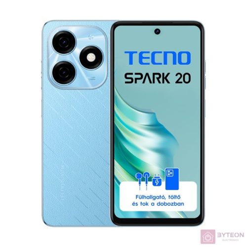 Tecno Spark 20 6,56" LTE 8/256GB DualSIM Magic Skin Blue okostelefon