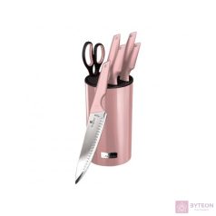   Berlinger Haus BH/2797 rozsdamentes acél állvánnyal, pink 7 részes késkészlet