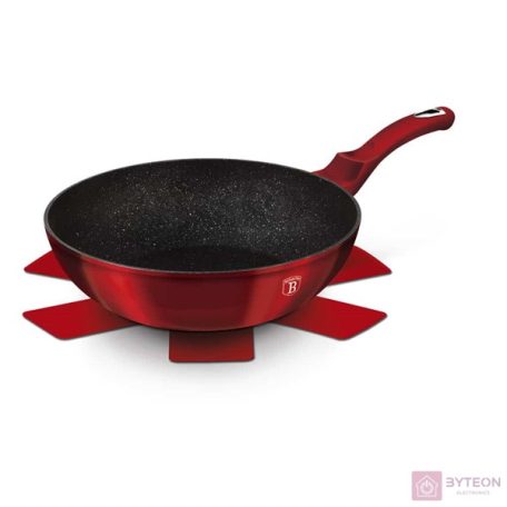 Berlinger Haus BH/6166 Metallic Line Burgundy Edition 30 cm wok + ajándék karcolásvédő