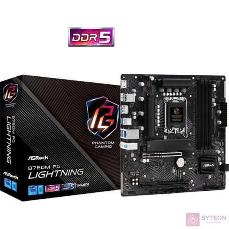 Asrock PG LIGHTNING Intel B760M LGA1700 mATX alaplap