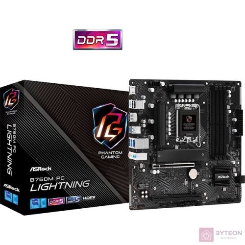 Asrock PG LIGHTNING Intel B760M LGA1700 mATX alaplap