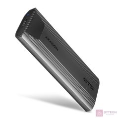   Axagon EEM2-GTS2 USB-C 3.2 Gen 2 M.2 NVMe/SATA szürke csavar nélküli külső SSD ház