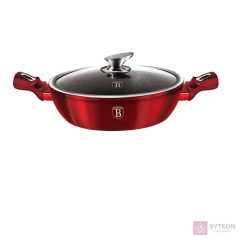   Berlinger Haus BH/1262N Metallic Line Burgundy Edition 24 cm fedővel, alacsony lábas