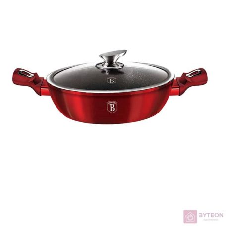 Berlinger Haus BH/1262N Metallic Line Burgundy Edition 24 cm fedővel, alacsony lábas