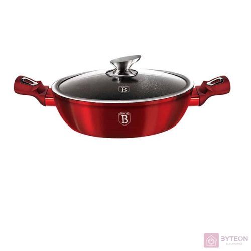 Berlinger Haus BH/1262N Metallic Line Burgundy Edition 24 cm fedővel, alacsony lábas