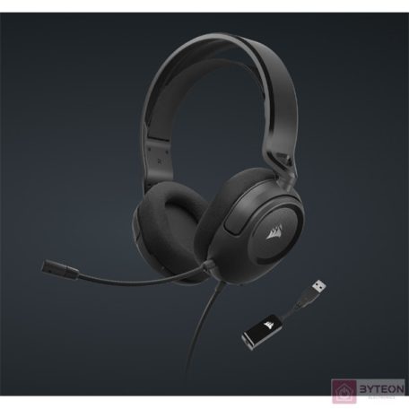 Corsair HS35 SURROUND v2 vezetékes fekete gamer headset