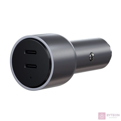 Satechi ST-U2C40CCM 40W 2xType-C asztroszürke autós töltő