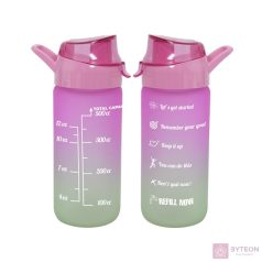   IRIS színátmenetes üveg kulacs 500ml, rózsaszín 111808-161