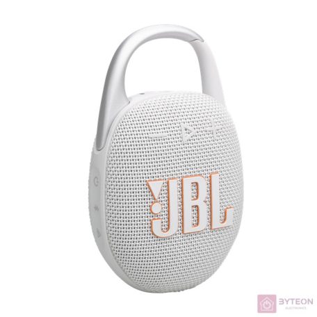 JBL Clip 5 WHT fehér hordozható Bluetooth hangszóró